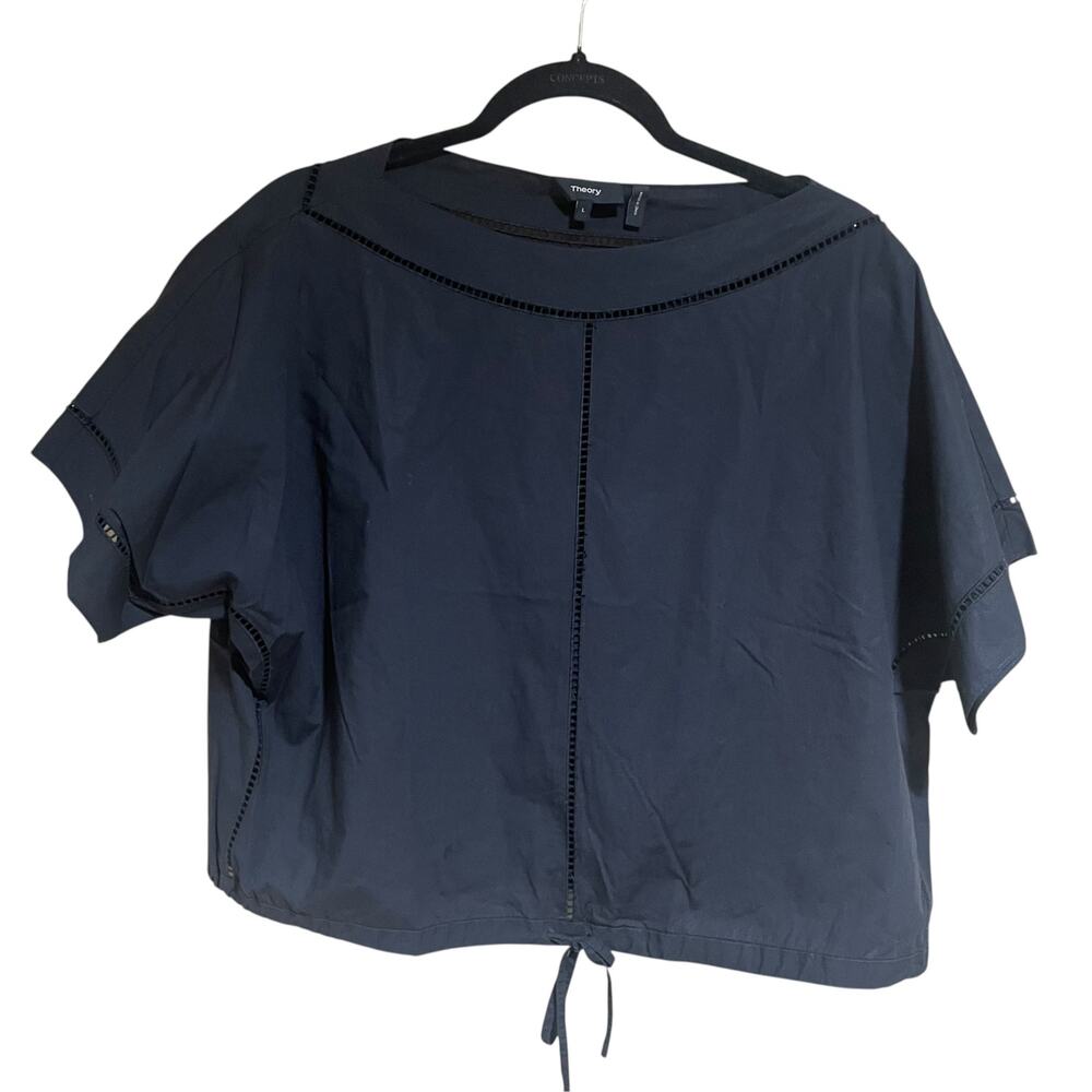 Theory Eyelet Drawstring Hem Top - image 4